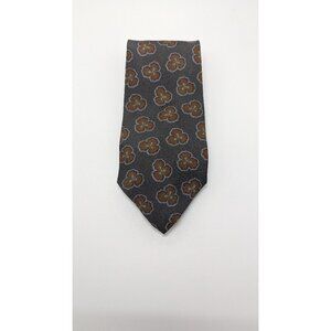 Giorgio Armani Cravatte Dark Grey/Orange Flower Necktie